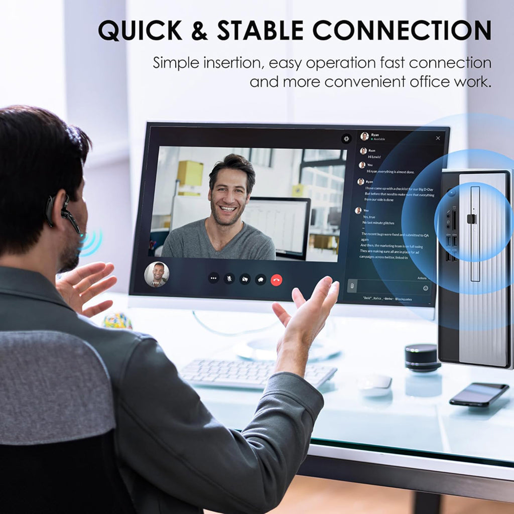 Bluetooth-Callcenter-Headset Techsuit Hearyo A6L, Schwarz