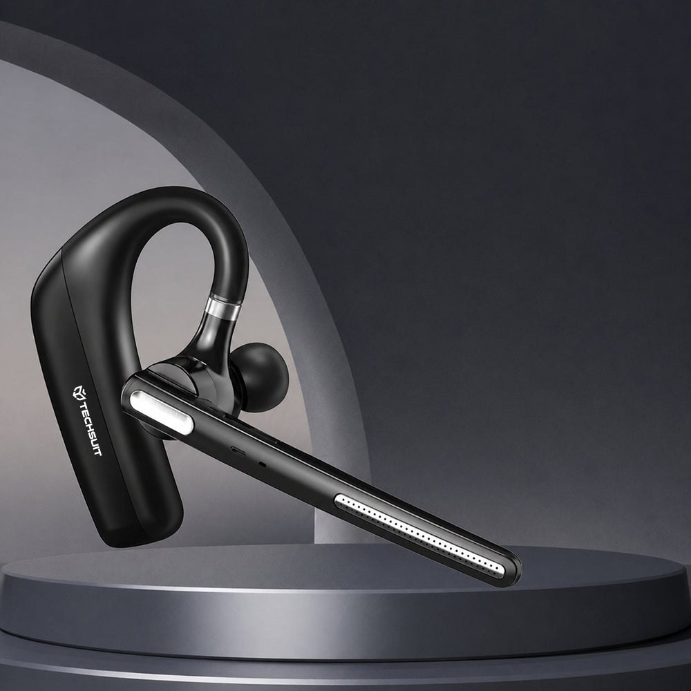 Freisprech-Bluetooth Techsuit PowerTalks G6, MultiPoint, A2DP, Schwarz