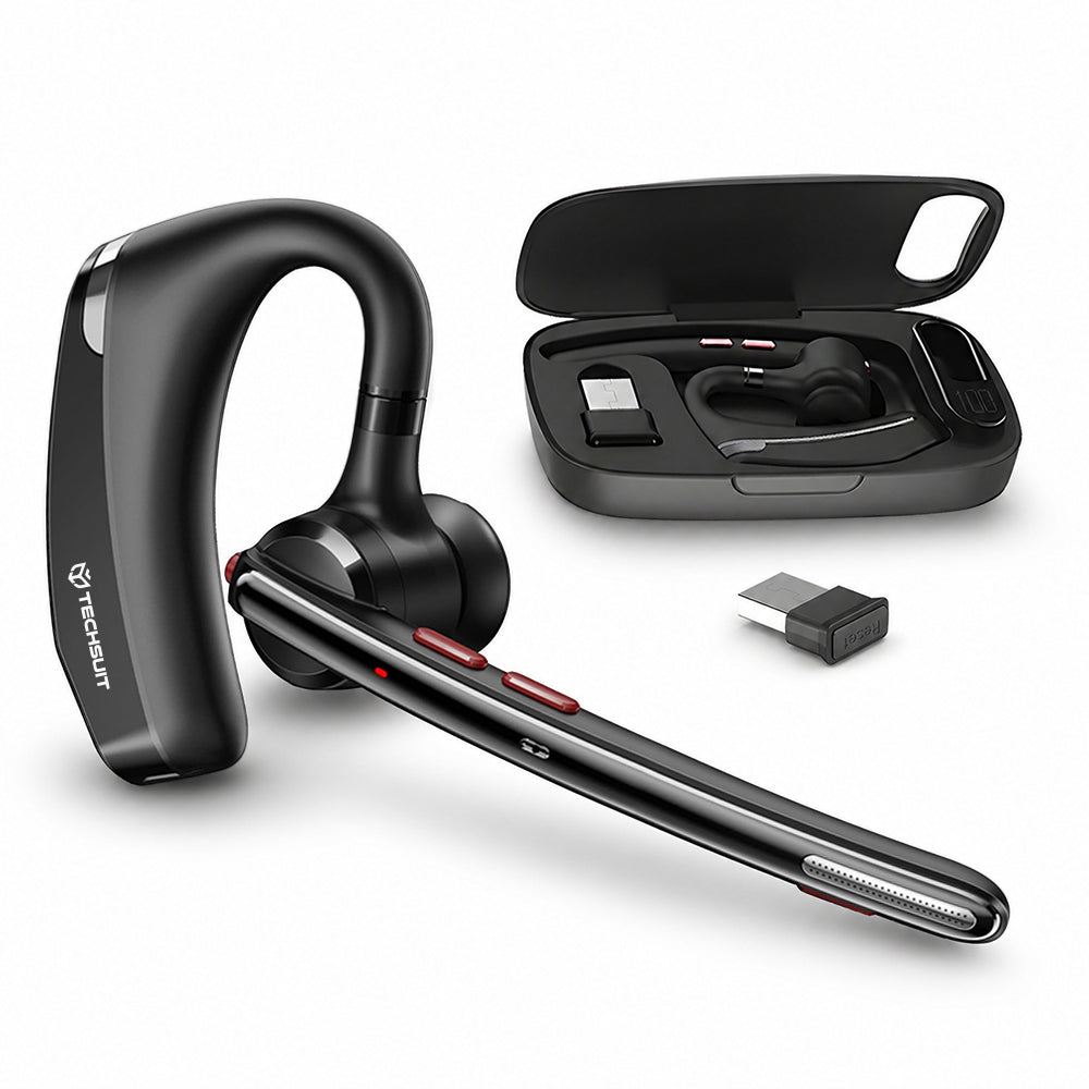 Bluetooth-Headset Techsuit SoundForce Pro G10 Call Center, A2DP, Schwarz