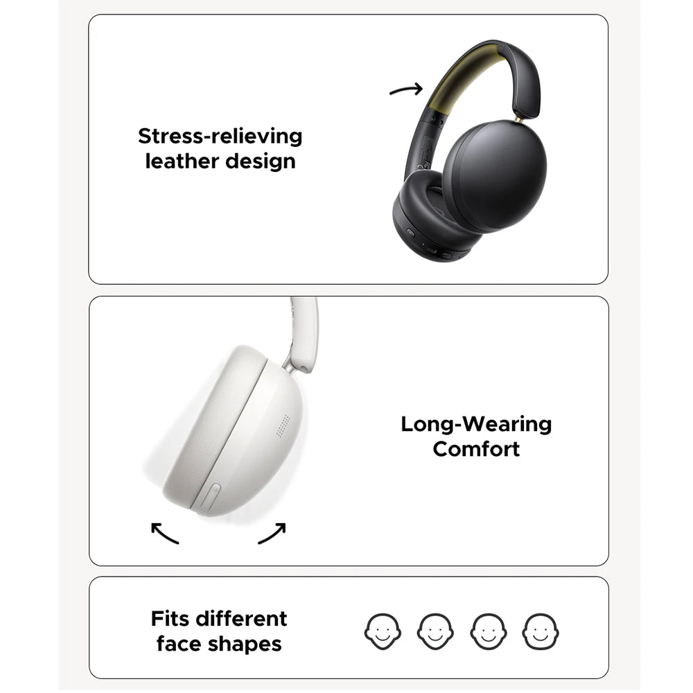 Auricolare Bluetooth UGREEN HiTune Max 2 HP205, MultiPoint, A2DP, ANC, Nero