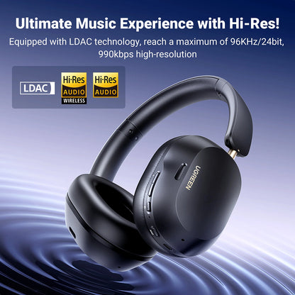 Casque Bluetooth mains libres UGREEN HiTune Max5C HP203, A2DP, ANC, Bleu