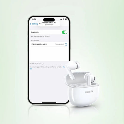 Kit mains libres Bluetooth UGREEN HiTune P3 WS207, TWS, MultiPoint, Blanc