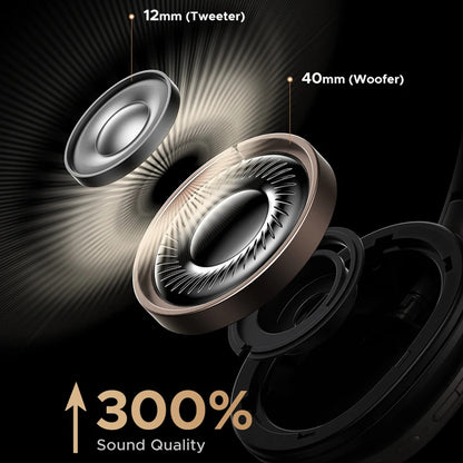 Auricolare Bluetooth UGREEN Studio Pro HP206, A2DP, ANC, Nero