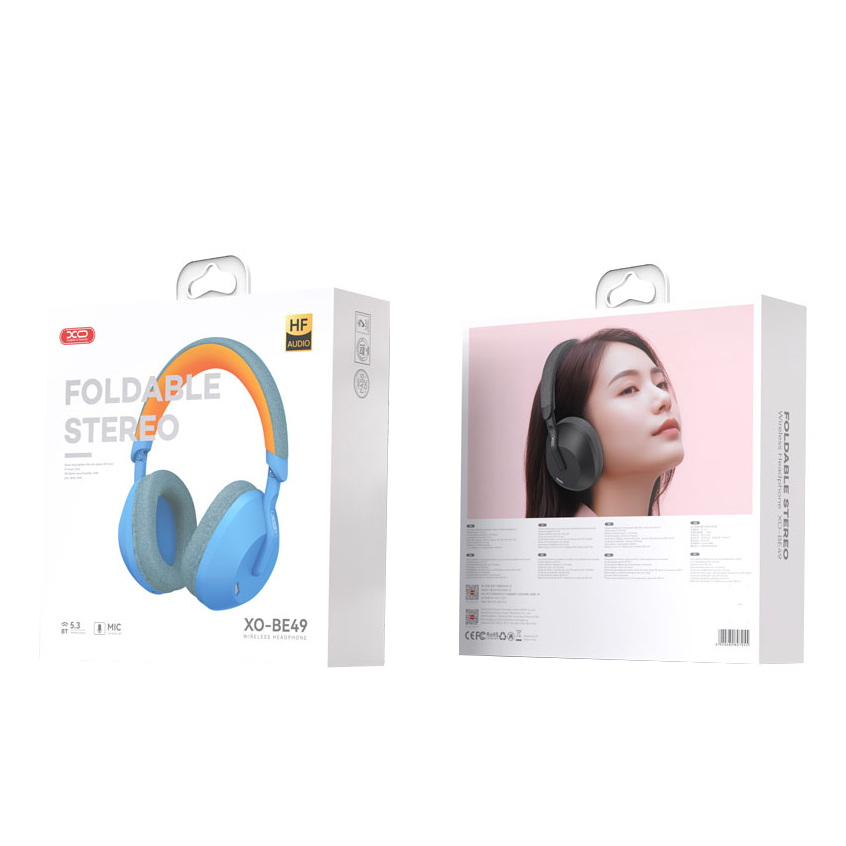 Bluetooth-Headset XO Design BE49 Qiyue, A2DP, ANC, Blau