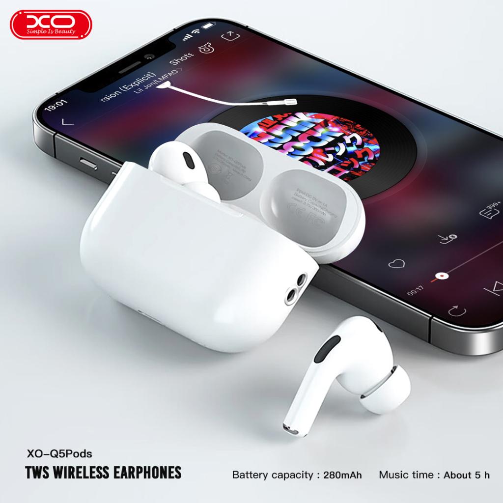 Écouteurs Bluetooth mains libres XO Design Q5 Pods, TWS, Blanc