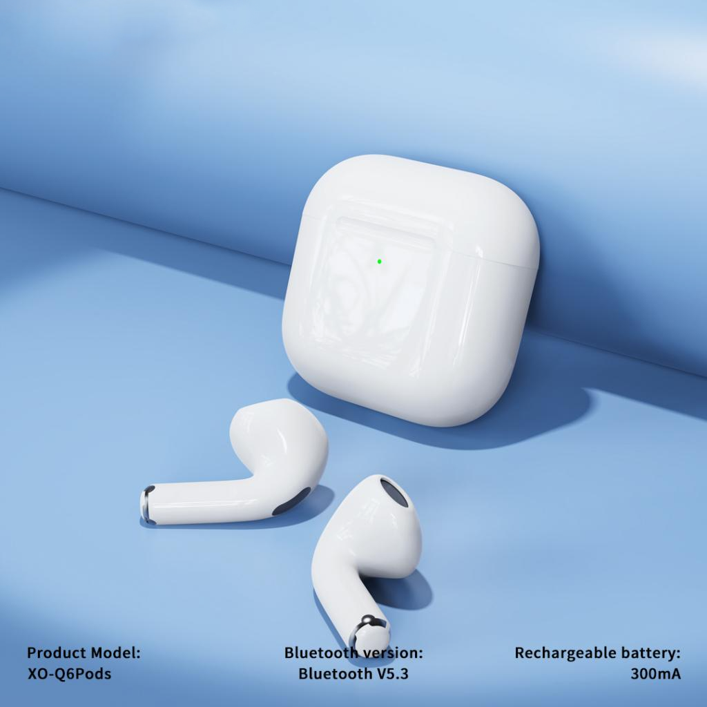 Auricolare Bluetooth XO Design Q6 Pods, TWS, Bianco