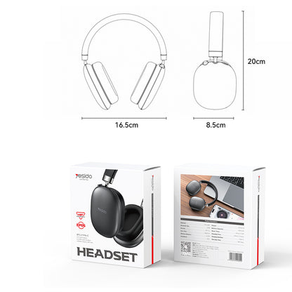Handsfree Bluetooth Yesido EP05, A2DP, ANC, Noir