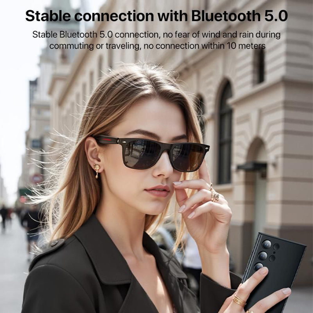 Handsfree Bluetooth Yesido IO35, Type Lunettes de Soleil Unisex, A2DP, Noir