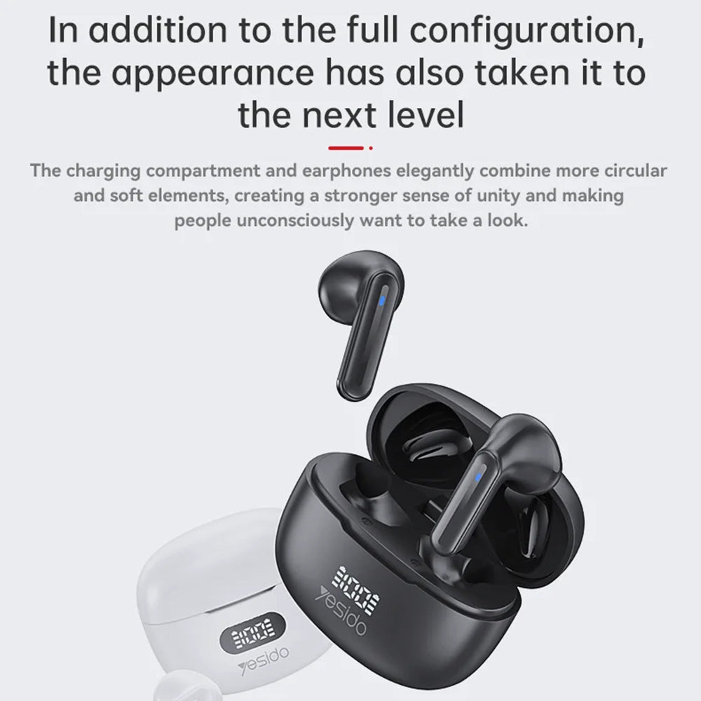 Kit mains libres Bluetooth Yesido TWS19, TWS, Noir