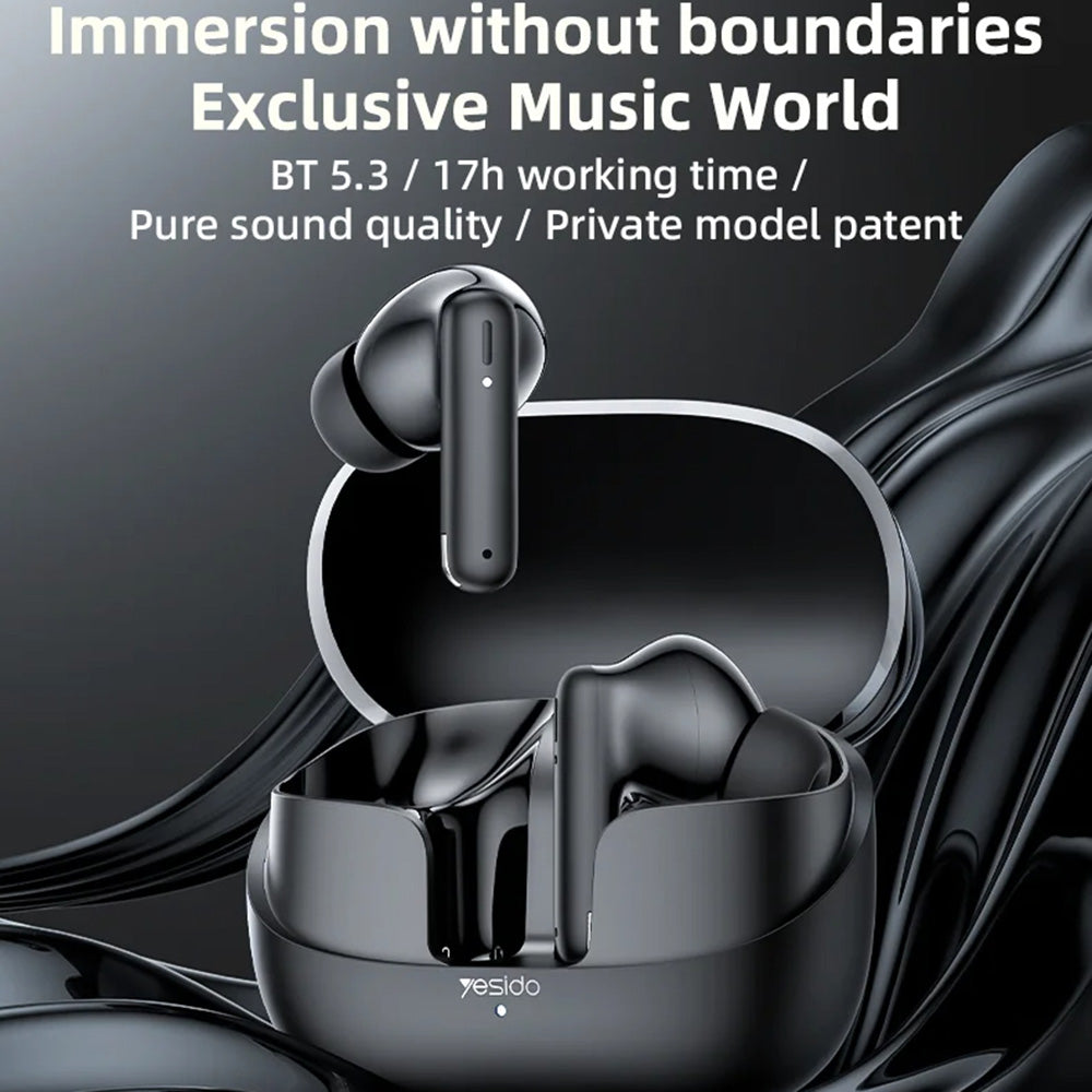 Kit mains libres Bluetooth Yesido TWS26, TWS, Noir