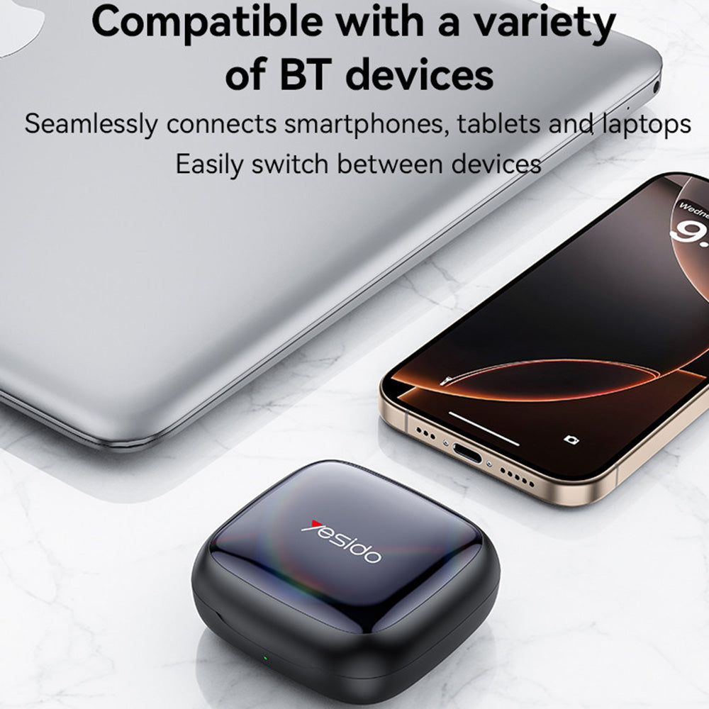 Handsfree Bluetooth Yesido YSP24, TWS, Schwarz