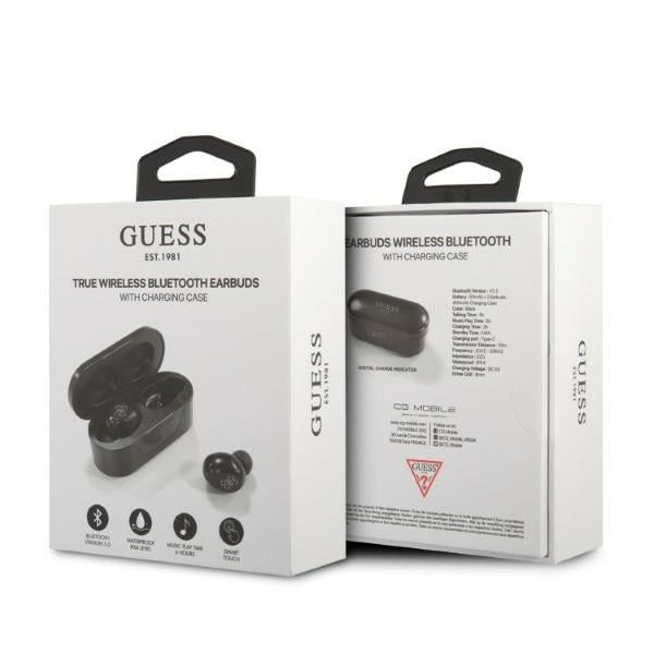 Handsfree Bluetooth Guess Classic Logo, TWS, Schwarz