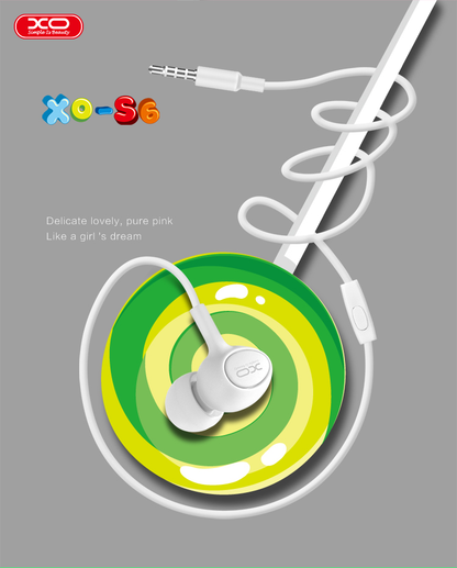 Handsfree 3.5mm XO Design S-6 Candy, Weiß