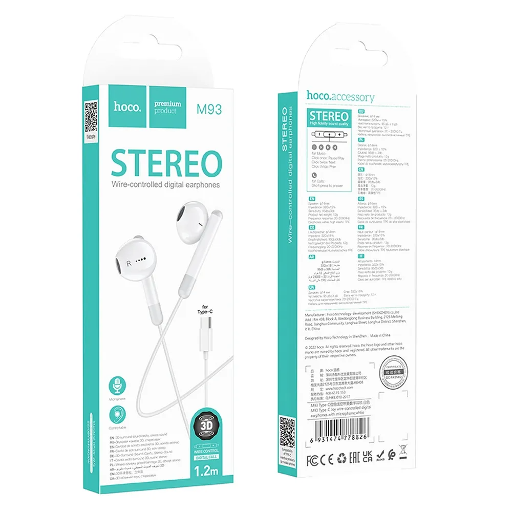 Vivavoce USB-C HOCO M93, bianco