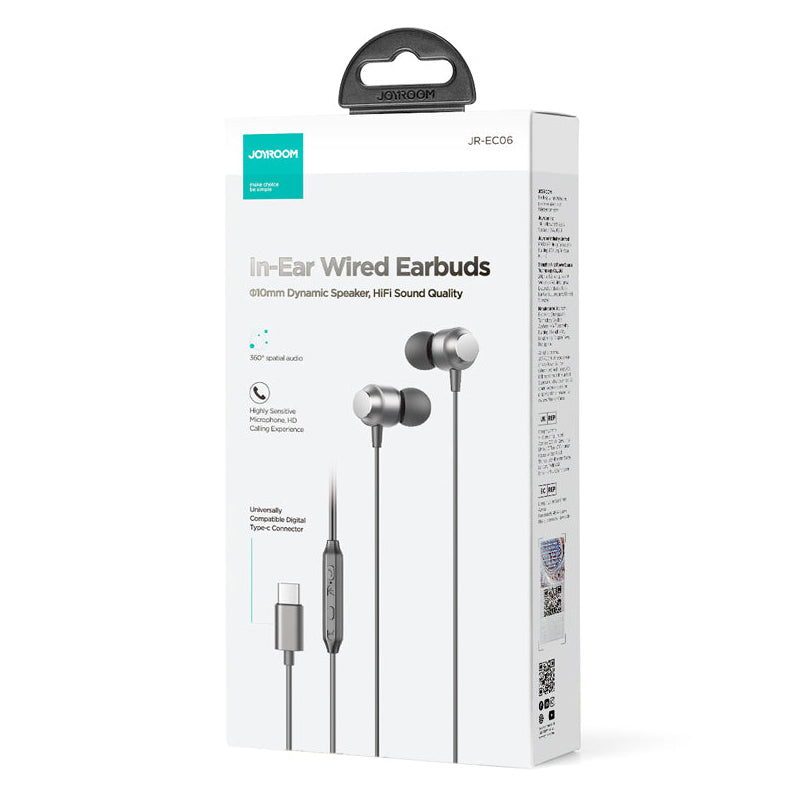 Kit mains libres USB-C Joyroom JR-EC06, Gris