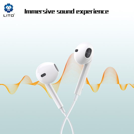 Handsfree USB-C Lito LF01T, 1,2m, Weiß