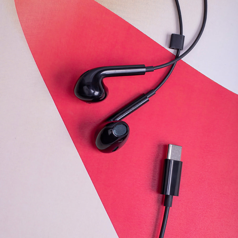 Kit mains libres USB-C MaXlife MXEP-04, Noir