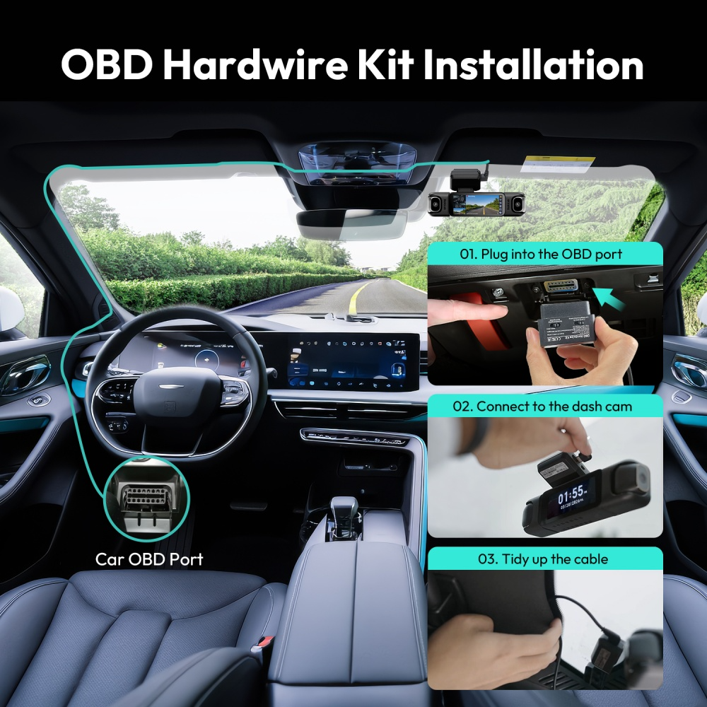 Botslab OBD-Hardwire-Kabel für die Dashcam HK40 Plus / HK30 Pro / G500H Pro / G980H Pro / G300H Pro / V9H / G980H 4CH