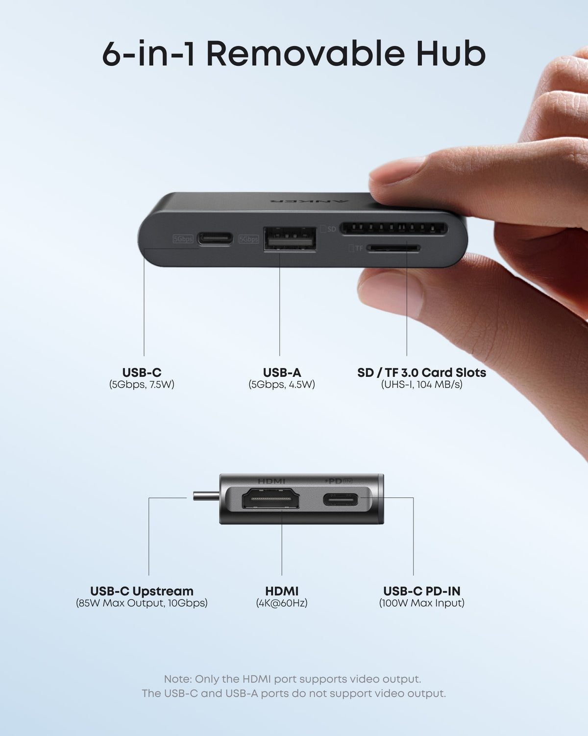 Multifunktionaler Anker Hub 13in1, Grau A83C3311
