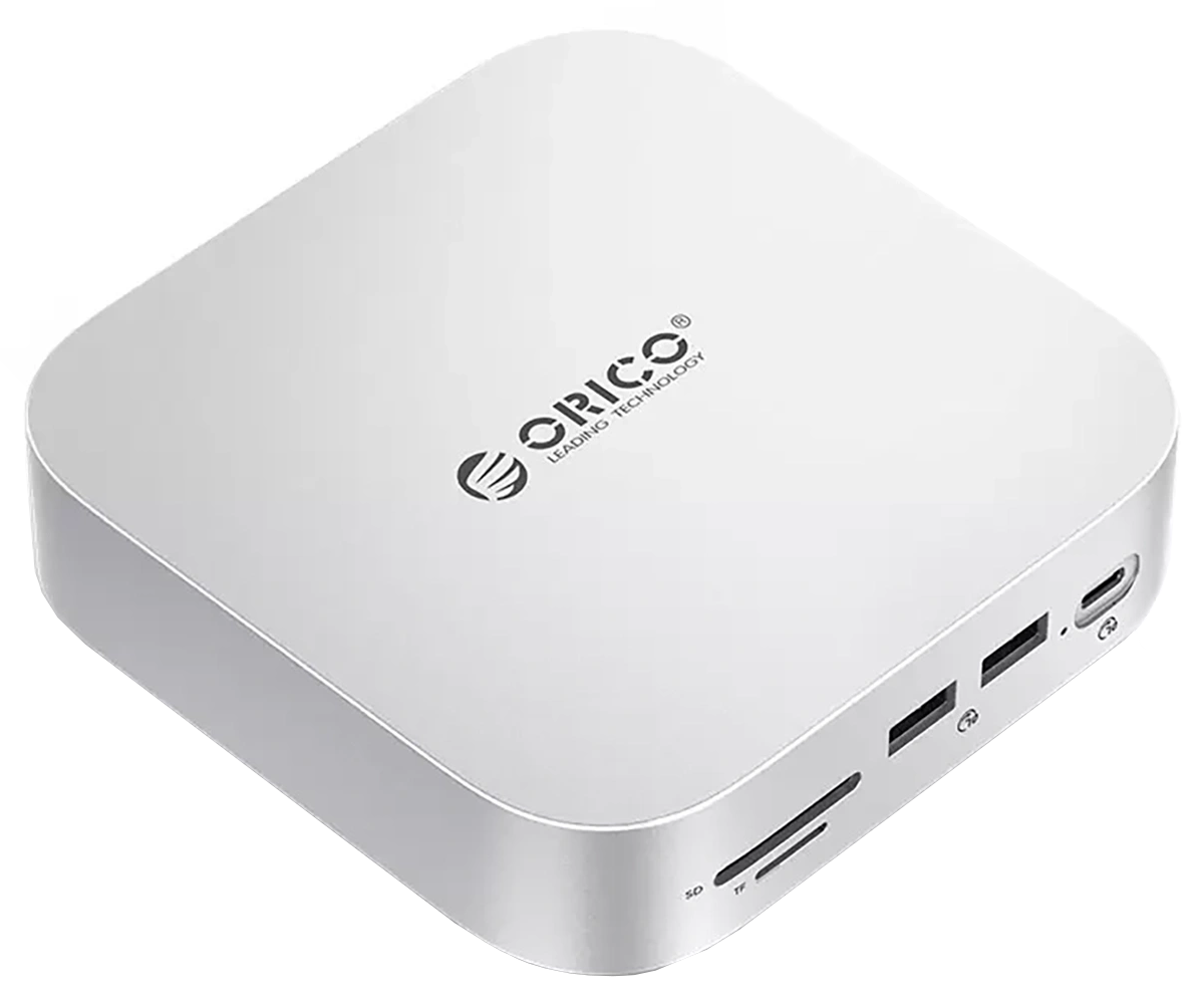 Hub Multifunzionale Orico MiniLink M48PR per Apple Mac Mini M4, 9in1, Argento