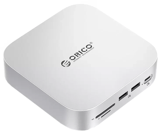 Hub Multifunzionale Orico MiniLink M48PR per Apple Mac Mini M4, 9in1, Argento