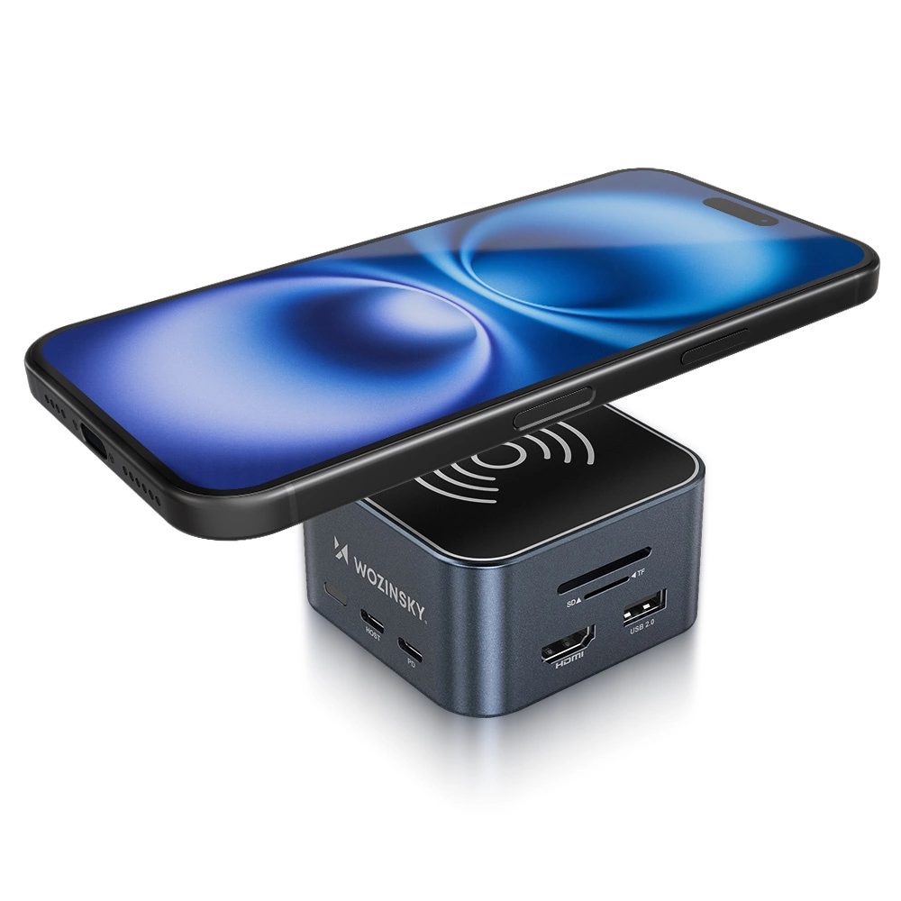 Hub Multifunzionale WZK WHBC09Y8S, 12in1, Grigio