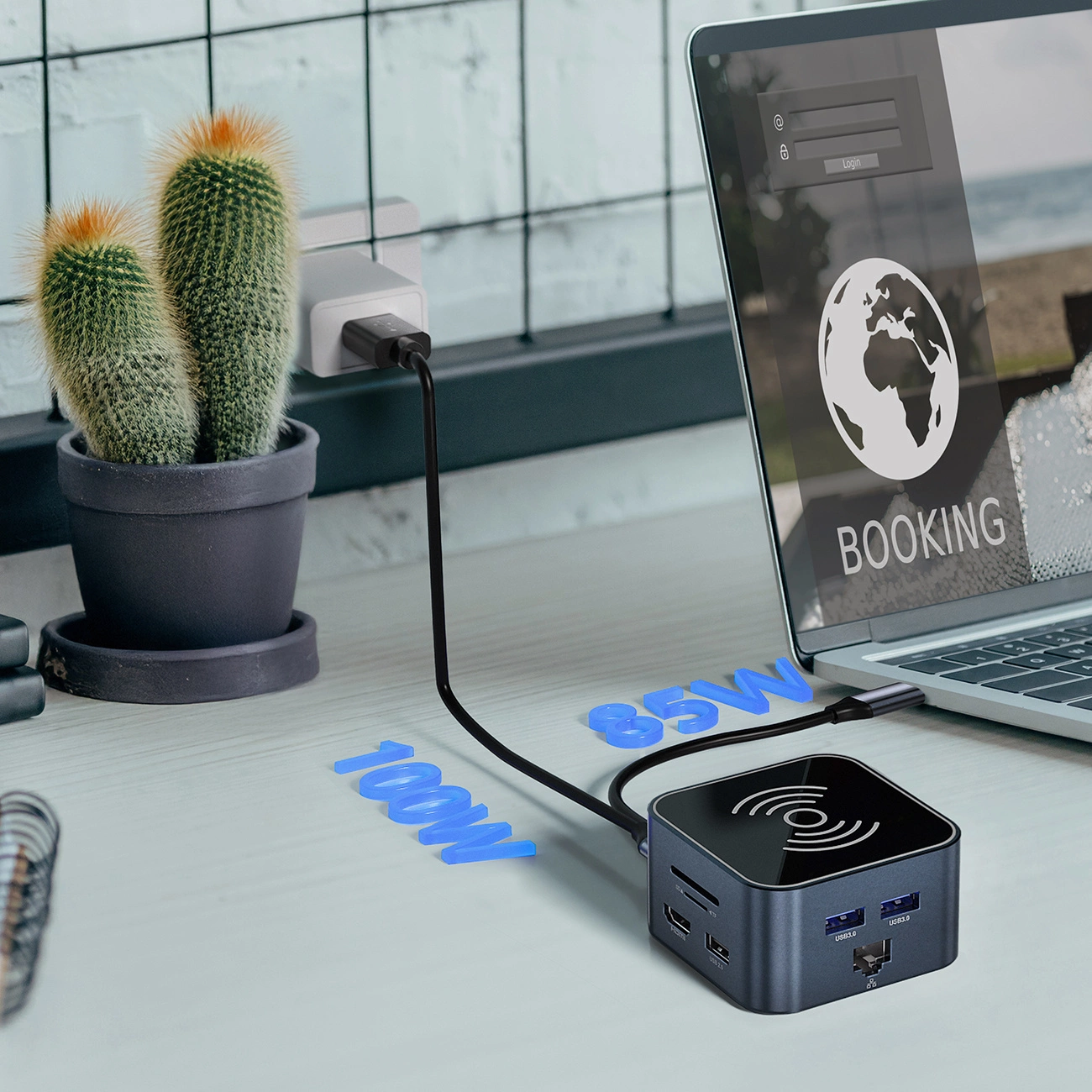 Hub Multifunzionale WZK WHBC09Y8S, 12in1, Grigio