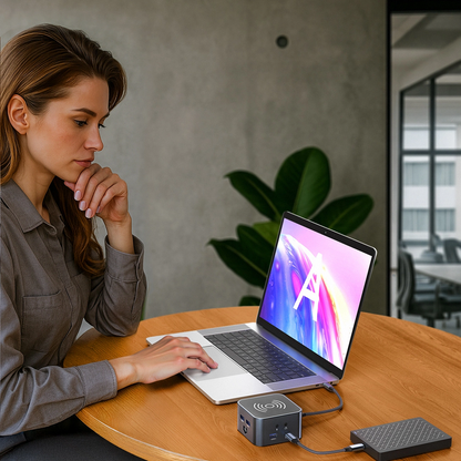 Hub Multifunzionale WZK WHBC09Y8S, 12in1, Grigio