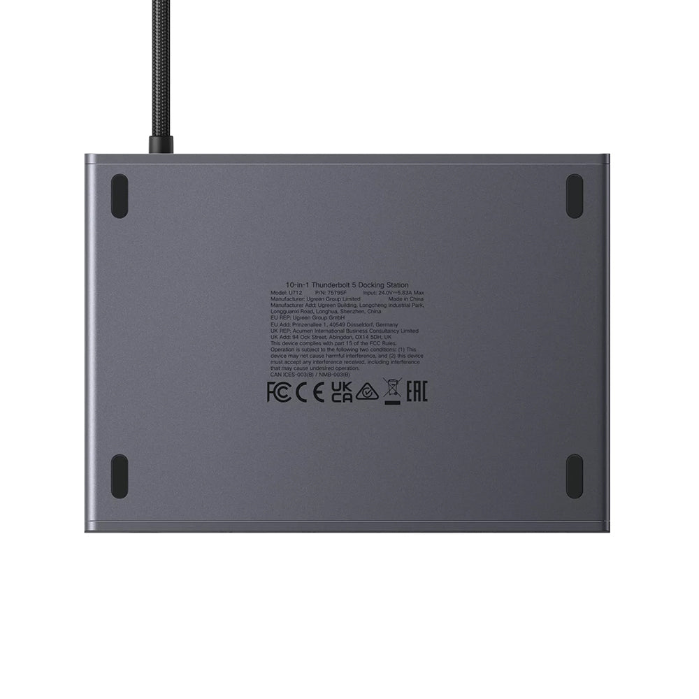 Hub Thunderbolt UGREEN U712, 10in1, Grigio