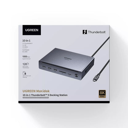 Hub Thunderbolt UGREEN U712, 10in1, Grigio