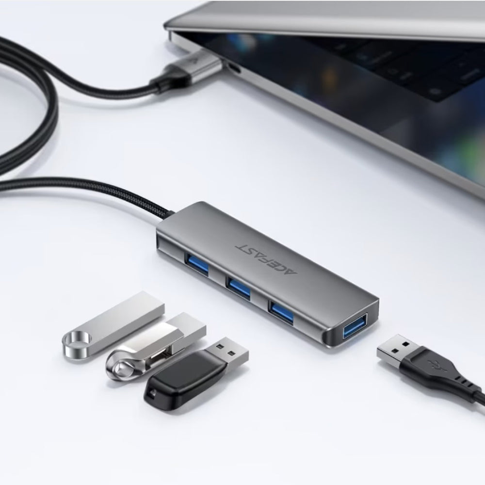 USB-Hub Acefast J17, 4in1, Grau