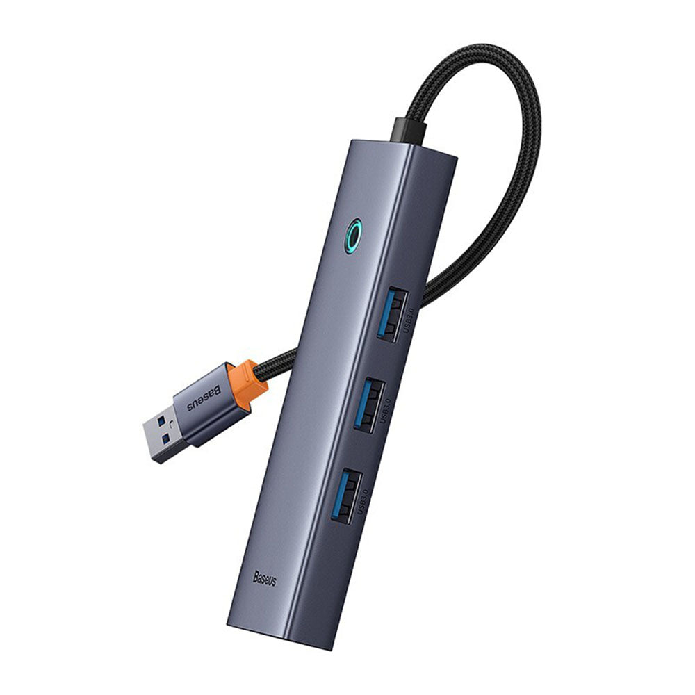 Hub USB Baseus UltraJoy, 3 x USB-A 3.0 - 1 x RJ45, Gris B0005280A813-01