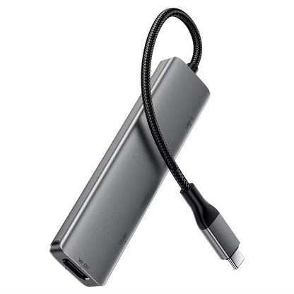 Hub USB-C Acefast J18, 6in1, Grigio