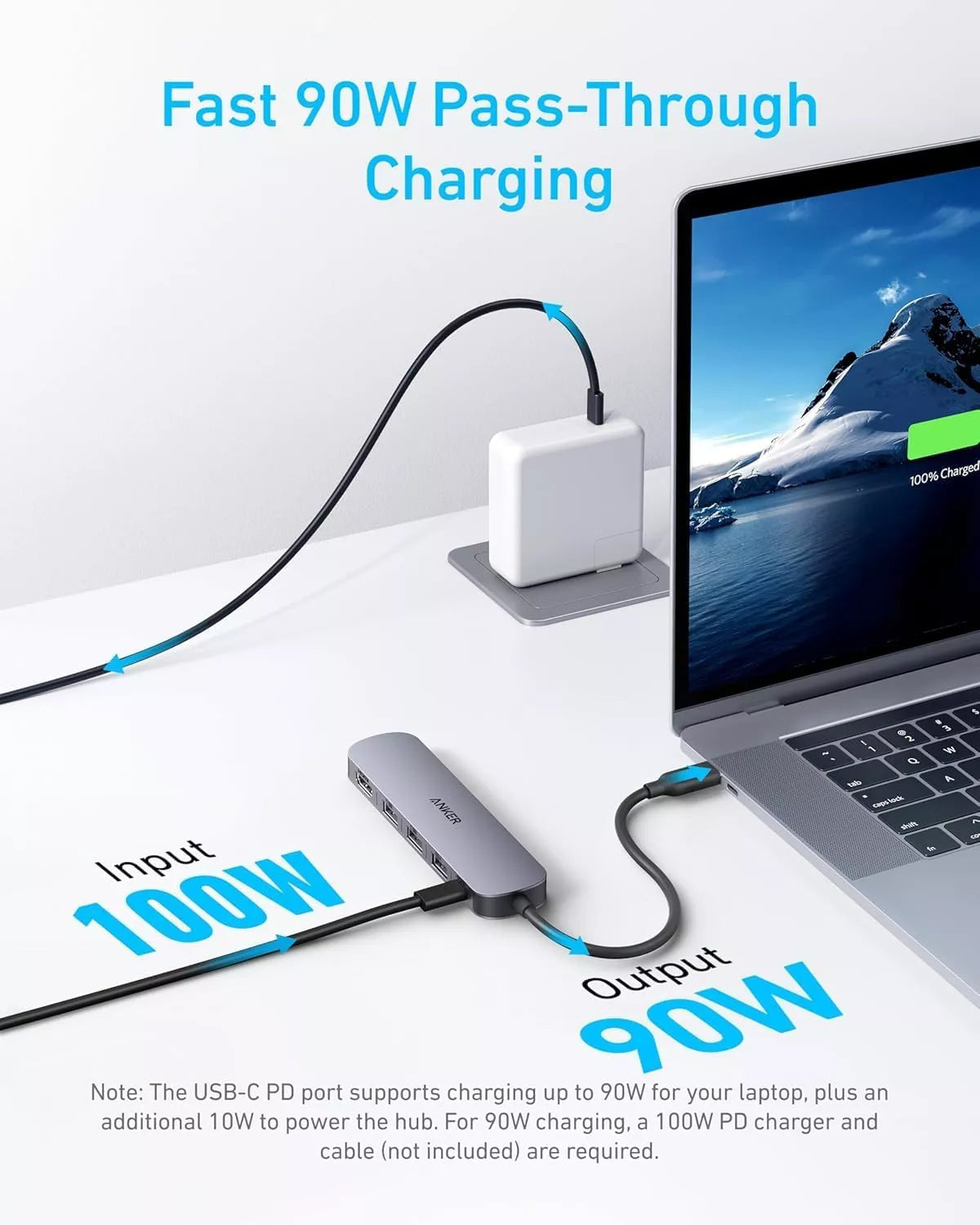 Hub USB-C Anker, 2 x USB-A - 1 x USB-A 3.0 - 1 x USB-C - 1 x HDMI, Grigio A8357HA0