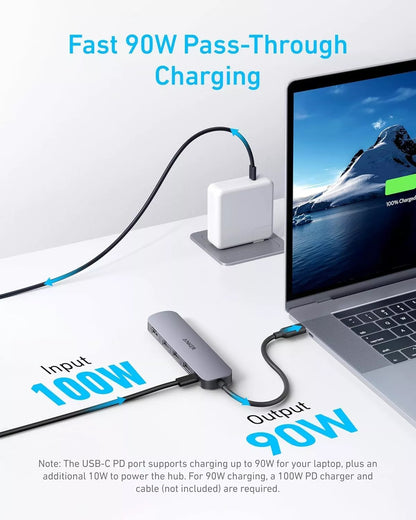 Hub USB-C Anker, 2 x USB-A - 1 x USB-A 3.0 - 1 x USB-C - 1 x HDMI, Grigio A8357HA0