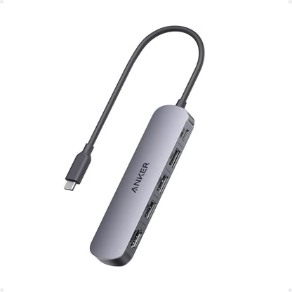 Hub USB-C Anker, 2 x USB-A - 1 x USB-A 3.0 - 1 x USB-C - 1 x HDMI, Grigio A8357HA0