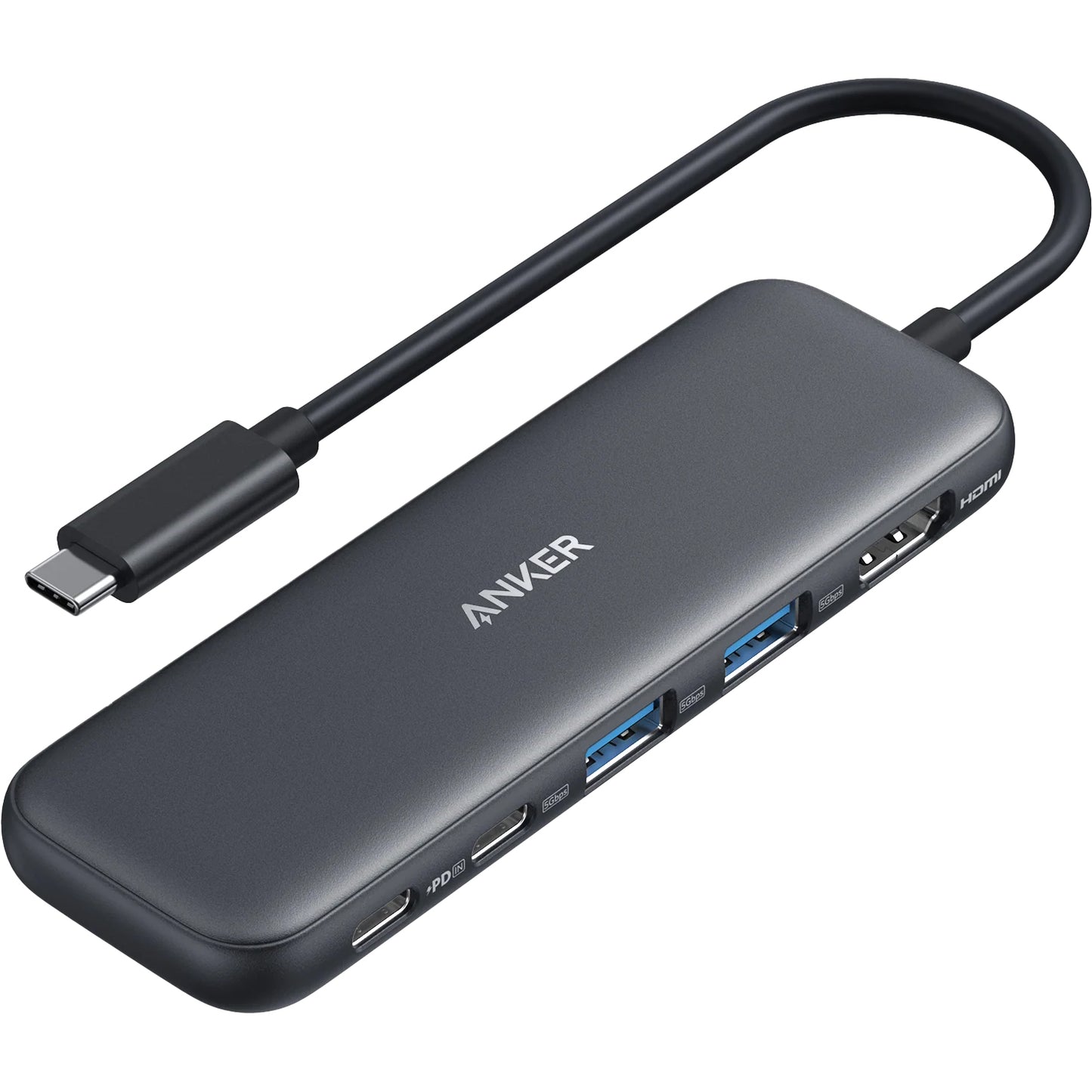 Hub USB-C Anker 332, 2 x USB-A - 2 x USB-C - 1 x HDMI, Grigio A8355H11