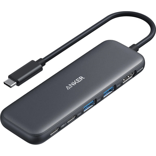Hub USB-C Anker 332, 2 x USB-A - 2 x USB-C - 1 x HDMI, Gris A8355H11