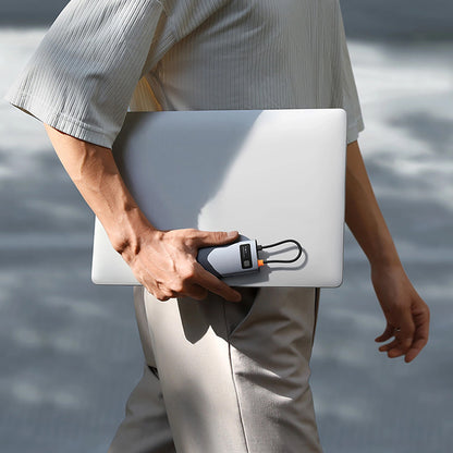 Hub USB-C Baseus Metal Gleam, 3 x USB-A 3.0 - 1 x USB-C - 1 x HDMI - 1 x SD - 1 x microSD, Grau B00030708811-01