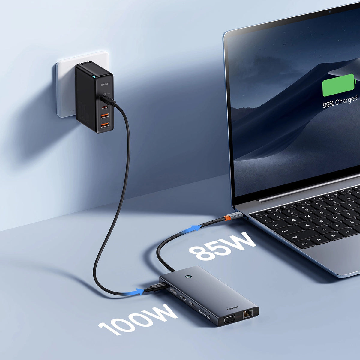 Hub USB-C Baseus PortalJoy, 13 en 1, Gris B00053002811-01
