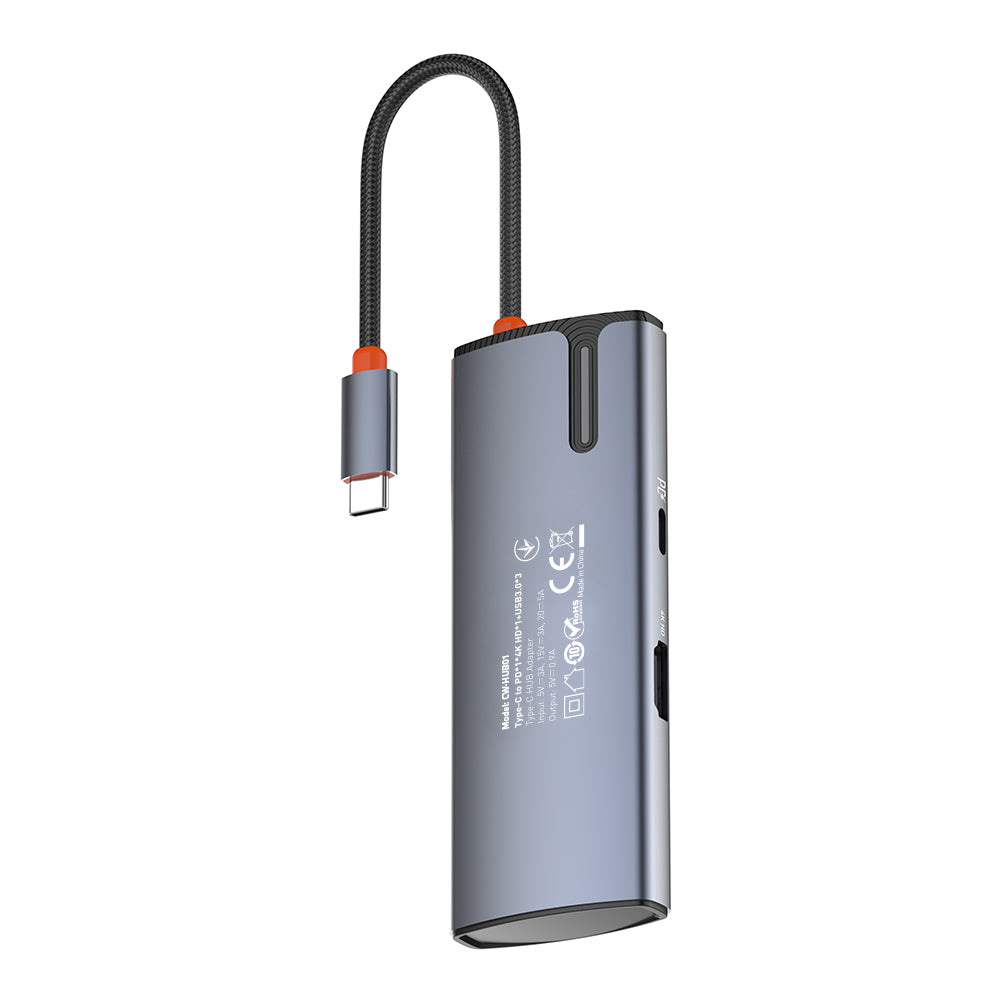 USB-C Hub ColorWay CW-HUB01, 5in1, Silber