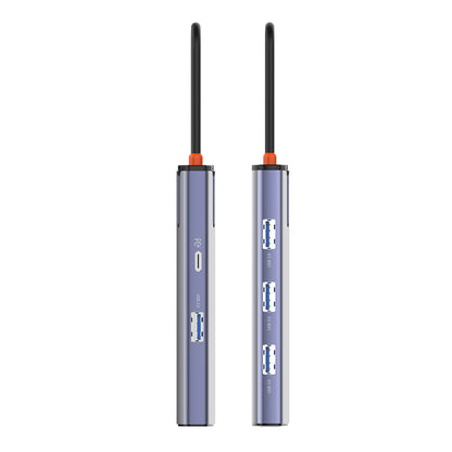 Hub USB-C ColorWay CW-HUB03, 6en1, Argenté