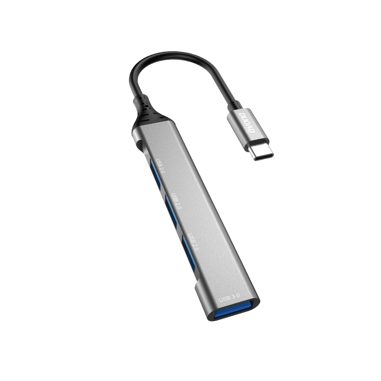 Hub USB-C Dudao A16T, 1 x USB-A 3.0 - 3 x USB-A, Schwarz