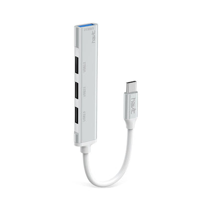 USB-C Hub HAVIT HB41, 4in1, Silber