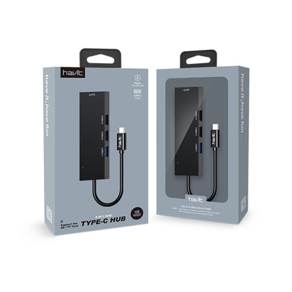 USB-C Hub HAVIT HB41, 4in1, Silber