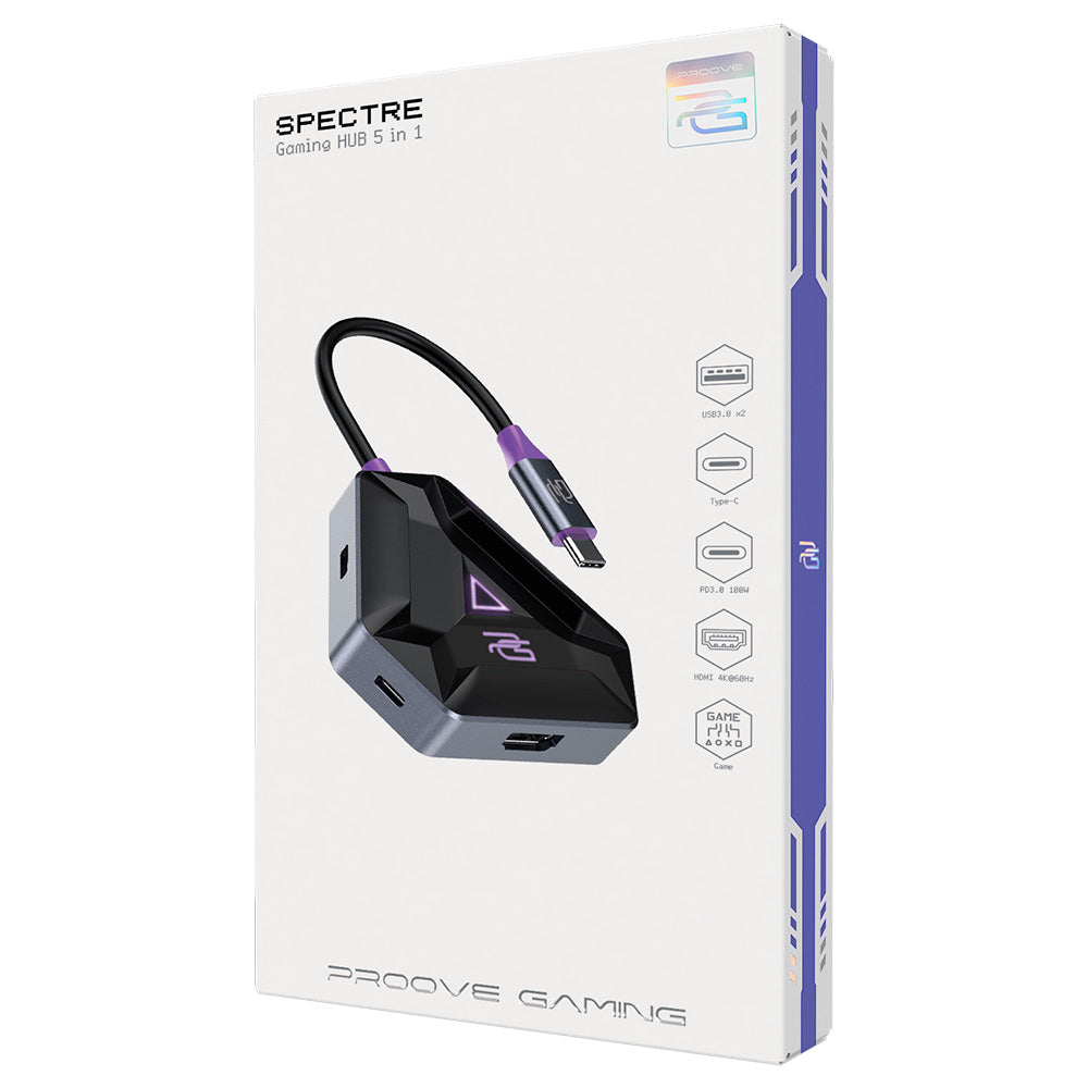 Hub USB-C Proove Spectre, 5in1, Grigio HBPG10221205