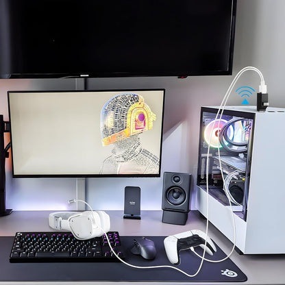 Hub USB-C Techsuit H10 EchoLink, 3en1, Noir