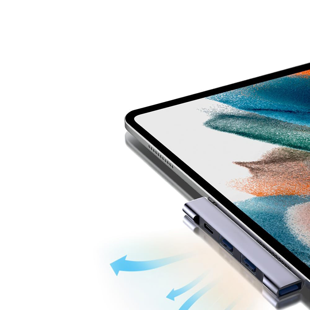 Hub USB-C Techsuit H12 ZenithDock, 4en1, Gris