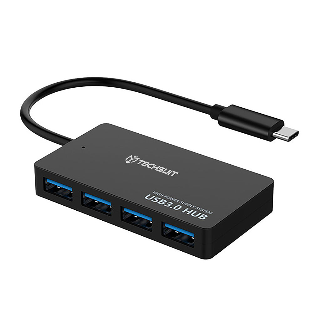 Hub USB-C Techsuit H16 QuantumNode, 4en1, Noir