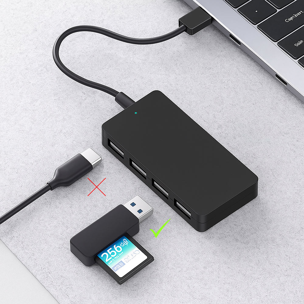 Hub USB-C Techsuit H16 QuantumNode, 4en1, Noir